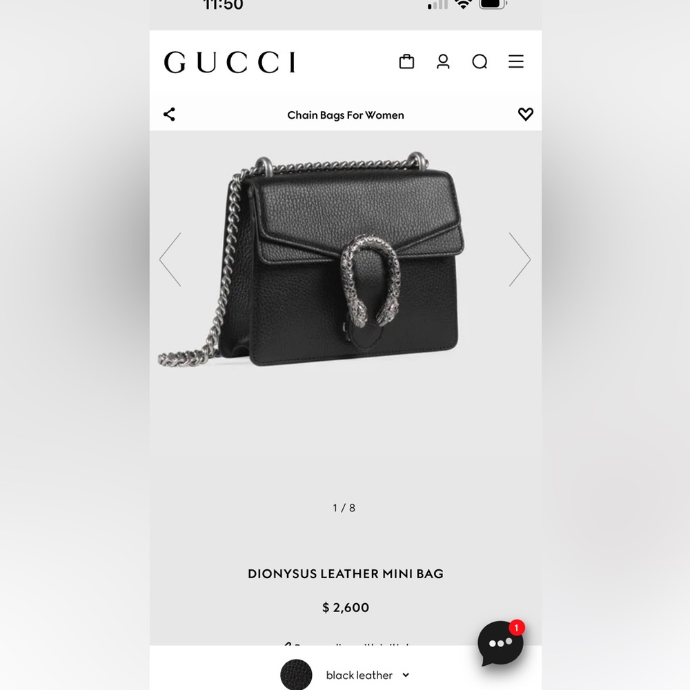 COPY - GUCCI Dionysus leather mini bag!
